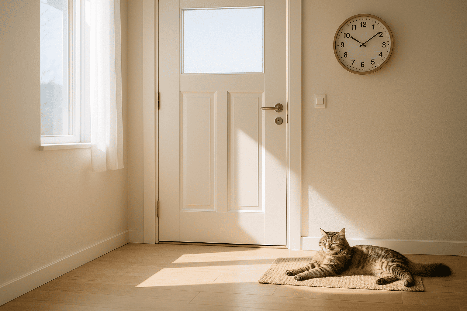 Kattedør med tidsstyring