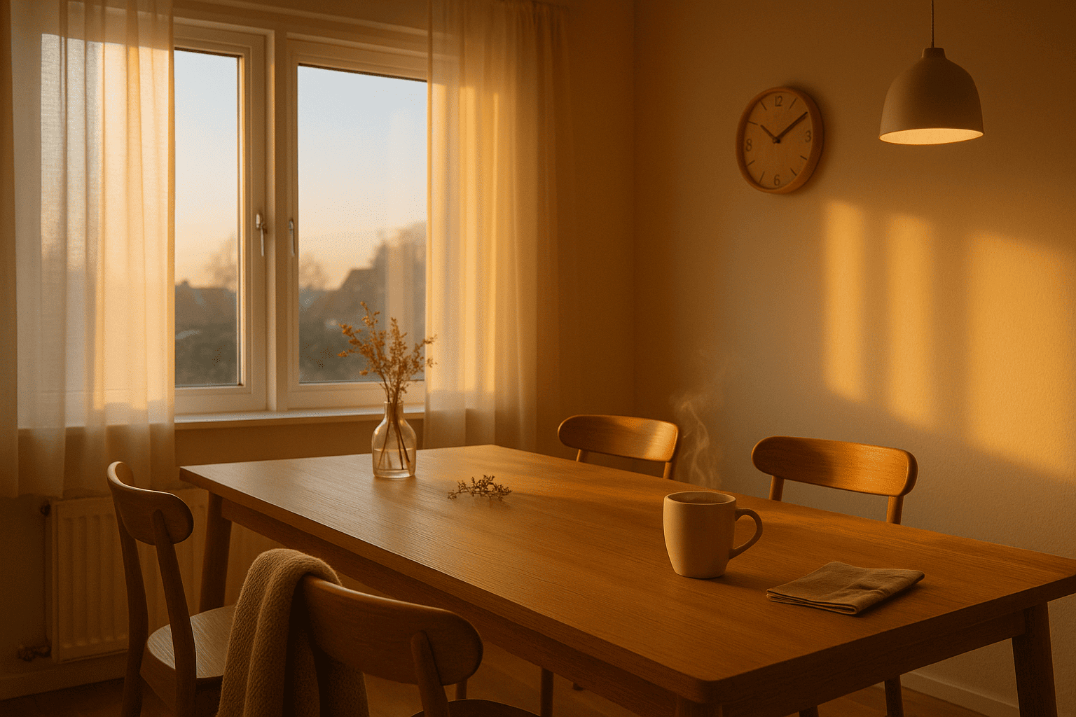 Morgenrutine lys, varme og kaffemaskine i én automation